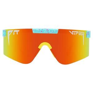 PIT VIPER Polarized The Playmate 2000 Rainbow Sunglasses Blue Orange Mirror Ski